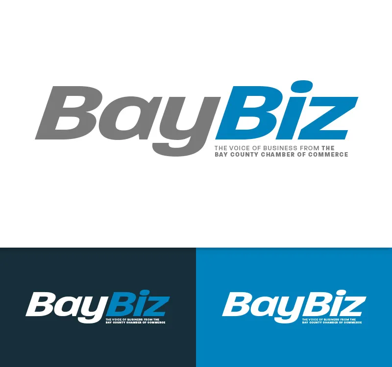 bay county chamber bay biz logo design